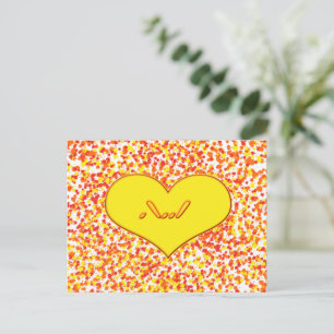 ASL-I Liebe Sie mit Herz von Shirley Taylor Postkarte