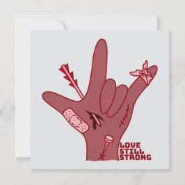 ASL ILY Design - Liebe verwundet, aber noch stark Karte