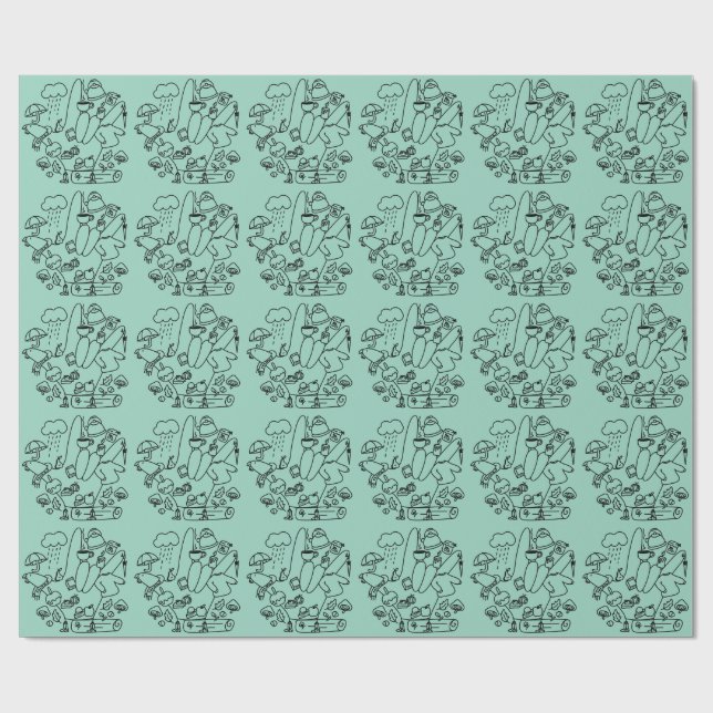 ASL ILY Thanks – Autumn Vibes  Geschenkpapier (Flach)