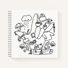 ASL ILY Thanks – Autumn Vibes  Notizbuch