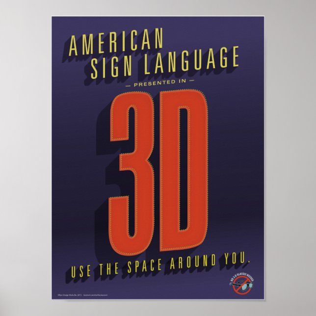 ASL in 3D. Ein Klassenposter. Poster (Vorne)