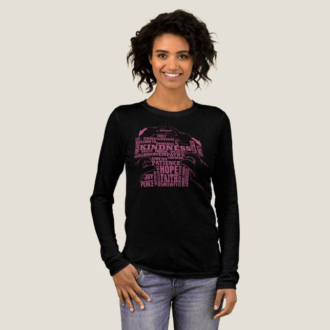 ASL - Innere Schönheit - Deaf Culture "Vee Vee Des Tri-Blend Shirt (Volle Vorderseite)