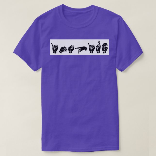 ASL INSPIRIERTE American Sign Language Design 1 T-Shirt (Design vorne)