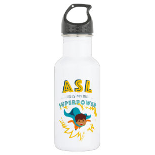 ASL ist meine Supermacht Edelstahlflasche