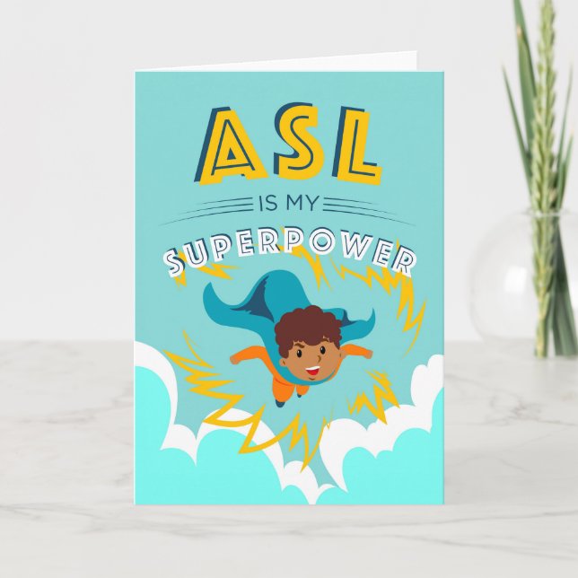 ASL ist meine Supermacht Karte (Vorderseite)