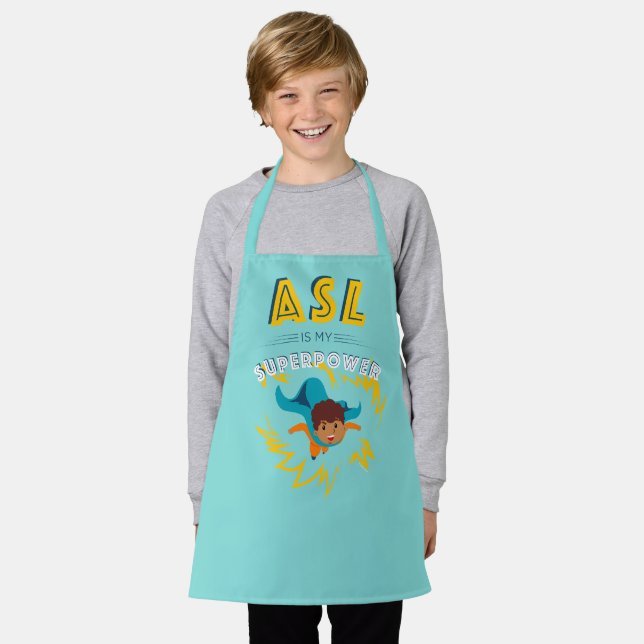 ASL ist meine Supermacht Schürze (Getragen)