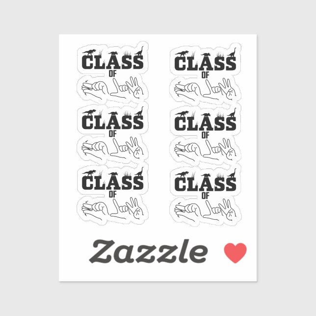 ASL - Klasse 2026 - Abschluss ASL Design Aufkleber (Blatt)