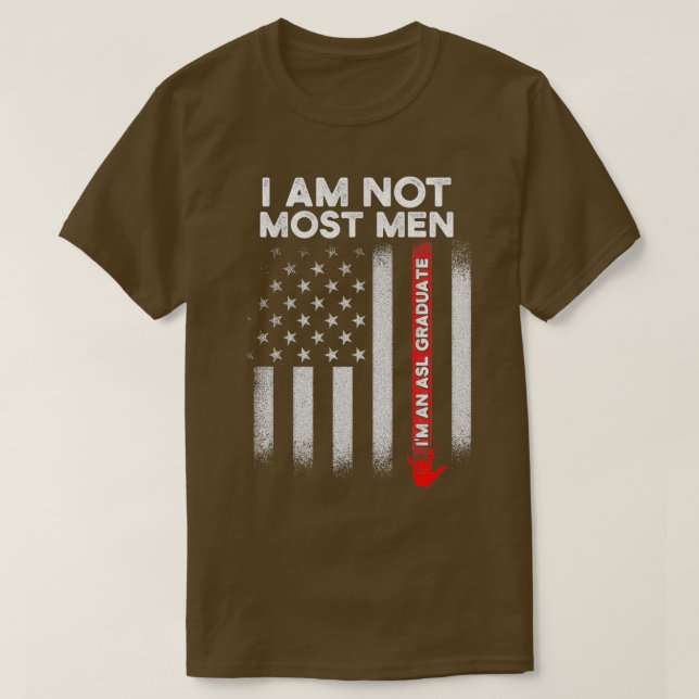 ASL-Klassensignsprache Die meisten Männer Senior A T-Shirt (Design vorne)