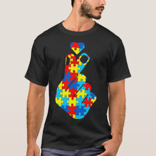 Asl Koreanische Liebesgebärdensprache Autismus-Bew T-Shirt