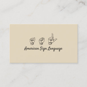 ASL, Langue des Signes, Traducteur, Carte de visit