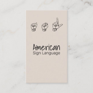ASL, Langue des signes, Traducteur, Carte de visit