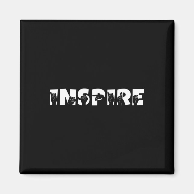 ASL Lehrer American Sign Language Deaf Awareness Magnet (Vorne)