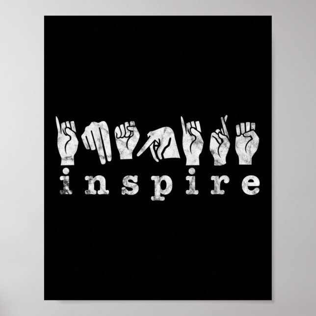 ASL Lehrer American Sign Language Deaf Awareness Poster (Vorne)