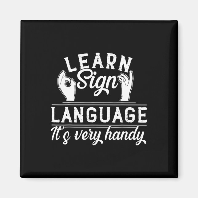 ASL LehrerInnen lernen Signatur-Sprache Magnet (Vorne)