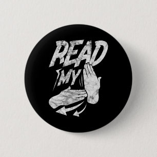 ASL Lest My Hand Deaf American Sign Language Disto Button