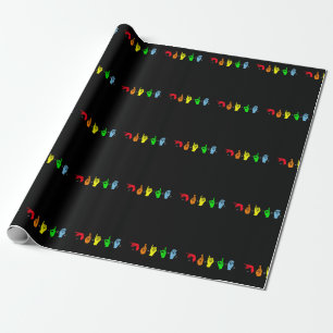 ASL LGBTQ Sign Language Geschenkpapier