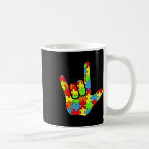 Asl Liebe Gebärdensprache Autismus Bewusstsein Puz Kaffeetasse