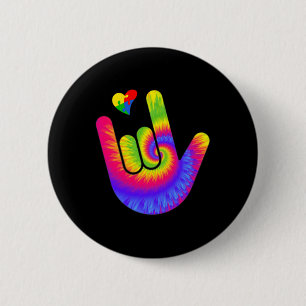 ASL Liebe Gebärdensprache Handautismus Bewusstsein Button