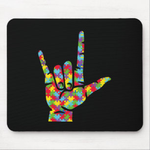 ASL Liebe Gebärdensprache Handautismus Sensibilisi Mousepad