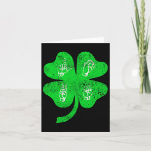 Asl Liebe Gebärdensprache St. Patrick's Day Gehörl Karte