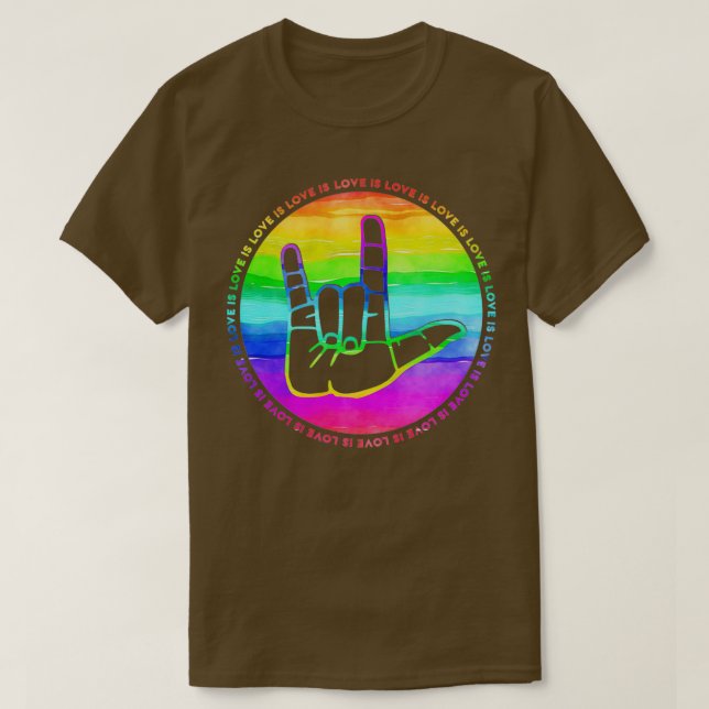 ASL-Liebe ist Liebe T-Shirt (Design vorne)