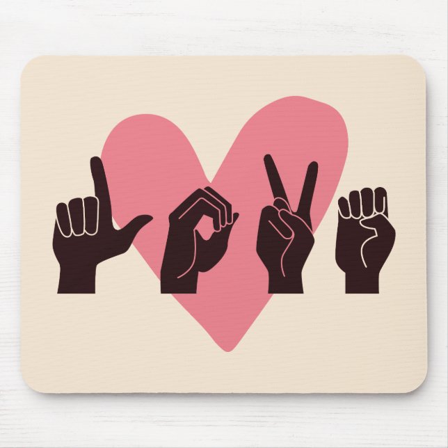 ASL Liebe IV - Valentinstag Mousepad (Vorne)