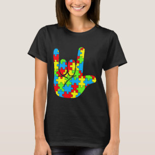 ASL Liebe Signage Language Autismus Awareness T-Shirt