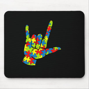 ASL Liebe Signage Language Autismus Geschenkgutsch Mousepad