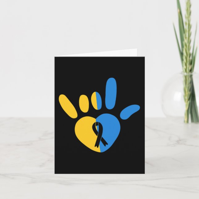 ASL Liebe Signieren Non-verbal Down Syndrome Aware Karte (Vorderseite)