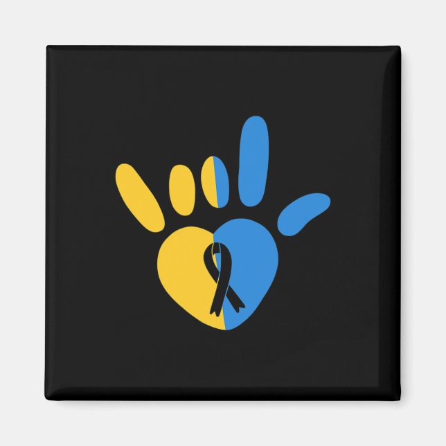 ASL Liebe Signieren Non-verbal Down Syndrome Aware Magnet (Vorne)