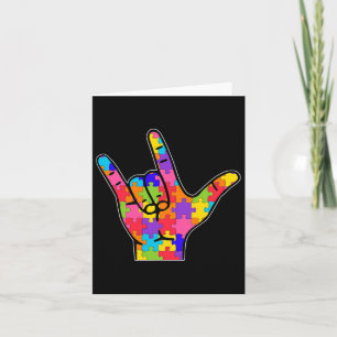 Asl Liebe signierter Autismus Geschenkgutschrift Karte
