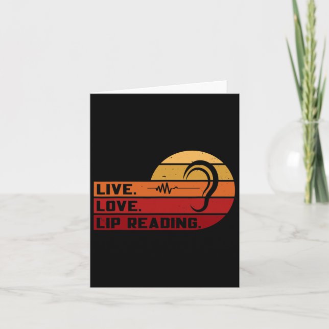 Asl Live-Liebe Lip Lesen der Signature Language De Karte (Vorderseite)
