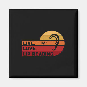 ASL Live Liebe Lip Lesen SignLanguage Deaf Aware Magnet