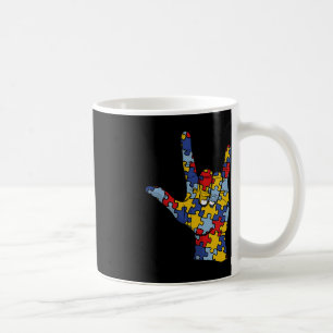 ASL Love Sign Language Hand Autism Awareness Suppo Kaffeetasse