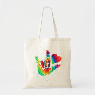 ASL Love Sign Language Hand Autism Awareness Suppo Tragetasche