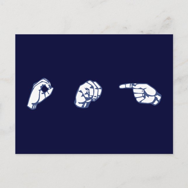 ASL OMG POSTKARTE (Vorderseite)