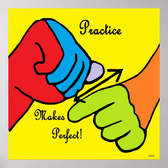 ASL PRACTICE macht es perfekt Poster (Vorne)