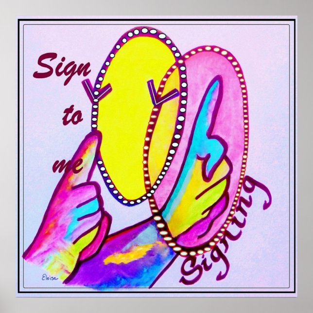 ASL Sign für mich Poster (Vorne)