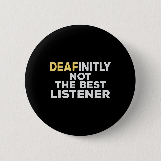Asl Sign Language Hearing Loss Awareness Button (Vorderseite)
