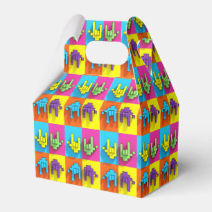 ASL Sign Language Pixel Liebe Pop Bevorzugung Box Geschenkschachtel