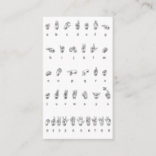 ASL, Signature Language Business Card Visitenkarte