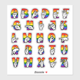 ASL-Stolz-Alphabet Aufkleber