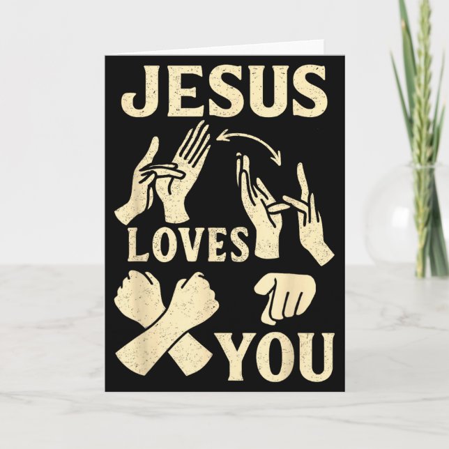 Asl Teacher American Sign Language Christian Jesus Karte (Vorderseite)