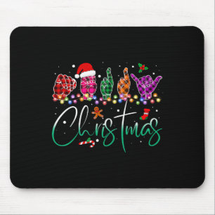 Asl Weihnachten Buffalo Kariert Lehrer Amerikanisc Mousepad