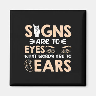 ASL-Zeichen sind meine Worte für mein "Eyes Americ Magnet