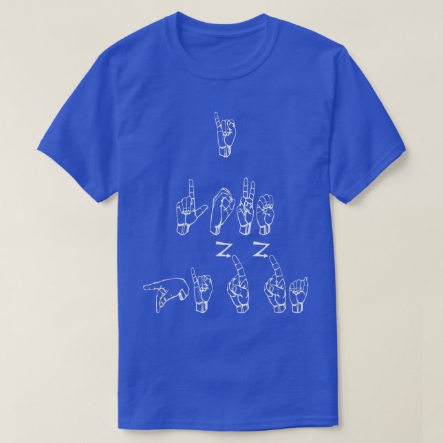 ASLAmerican Sign Language I Love Pizza T  T-Shirt (Design vorne)
