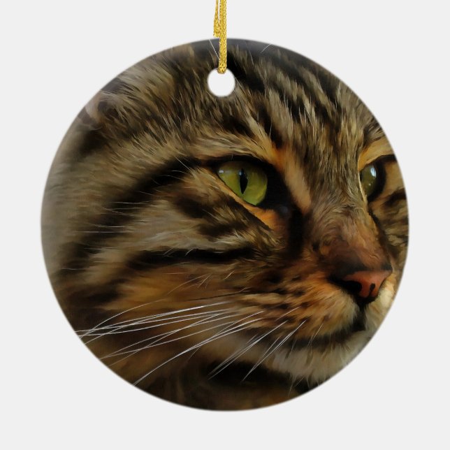 Aslan Die lange gehärtete Tablette der Katze Keramikornament (Hinten)