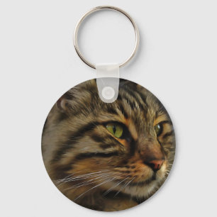 Aslan Die lange gehärtete Tablette der Katze Schlüsselanhänger
