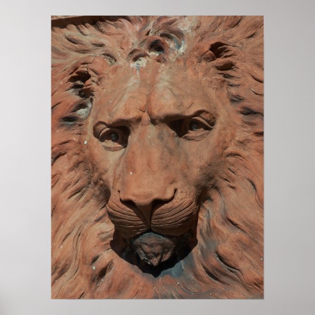 Aslan Lion Carved Steinrelief St. Augustine Foto Poster (Vorne)