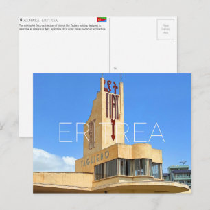 Asmara, Eritrea Reise-Postkarte Postkarte